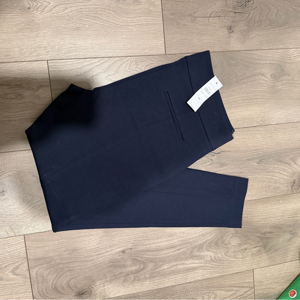 NWT Ann Taylor Ponte Ankle Pants - size 12, navy blue